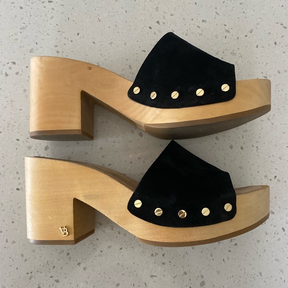 NWOT Veronica Beard Hannalee Platform Slide Clogs - Picture 3 of 6